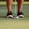 The Par-Saving Putt A Veteran Lining Up His Par-Saving Putt